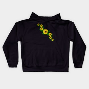 Sunflower Sunflower Pattern Flower Blossom Floral Kids Hoodie